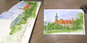 Zeichnung Birnau Wallfahrtskirche