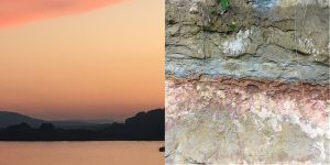 Bodensee Sonnenuntergang und Erdschichten